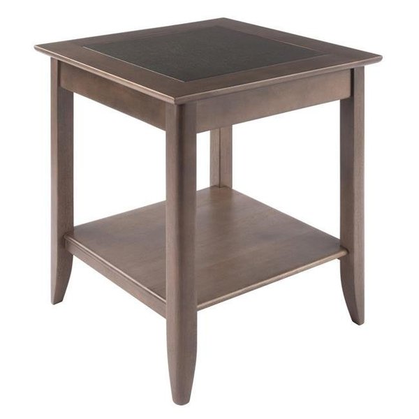 Winsome Wood Winsome Wood 16622 24 x 22.6 x 22.6 in. Santino End Table; Oyster Gray 16622